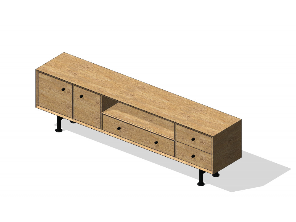 Muhtelif TV Unit 188x38x36 - Open