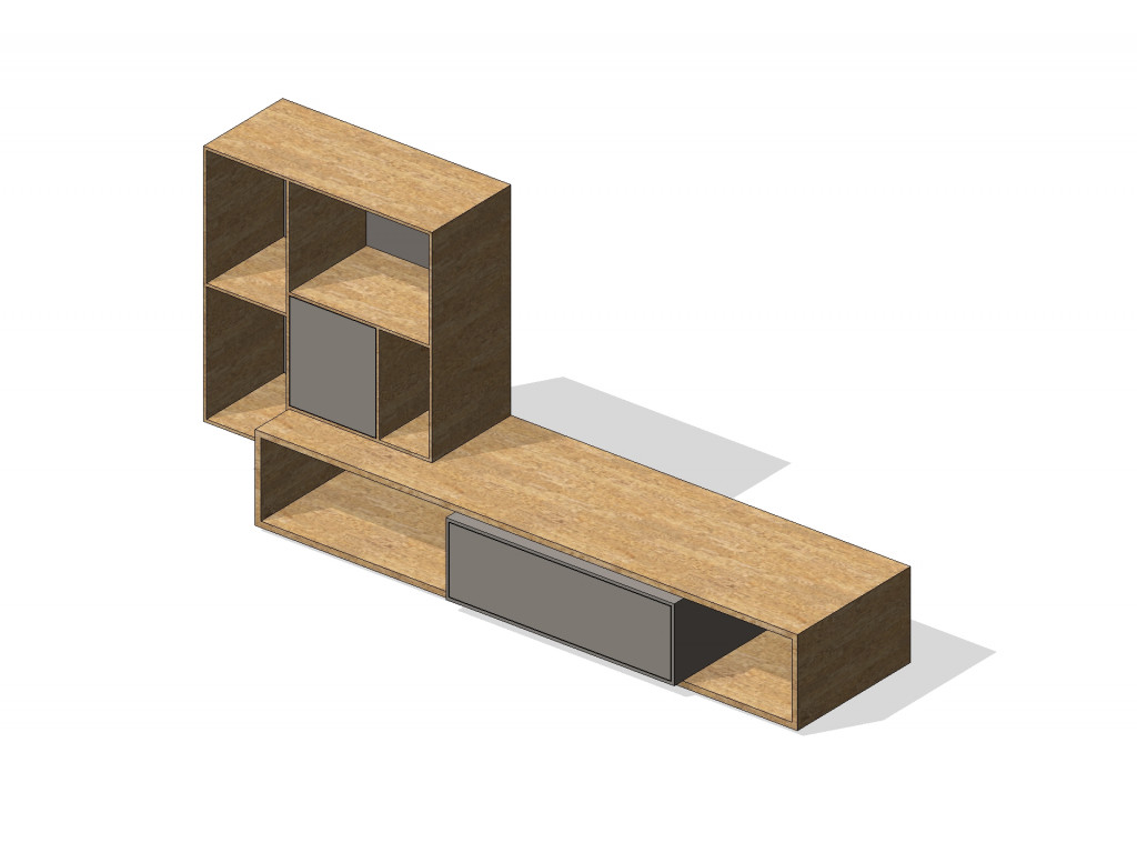 Yayvan TV Unit - Complete 220cm