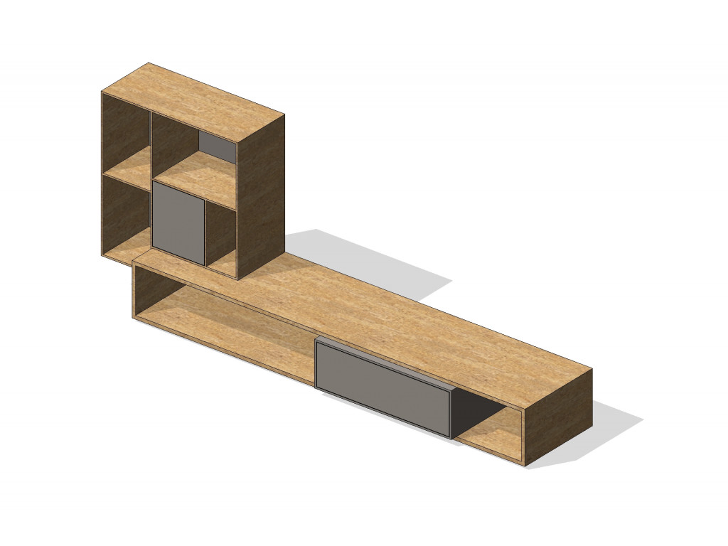 Yayvan TV Unit - Complete 260cm