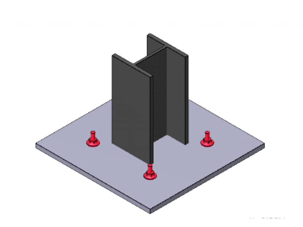 Anchor plate with 4 adhesive Anchors