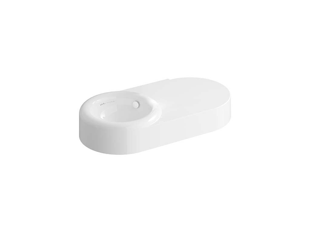 Wash Basin Asymmetrical 80cm Wall Mounted Vitra - Liquid Series ürün görseli 4