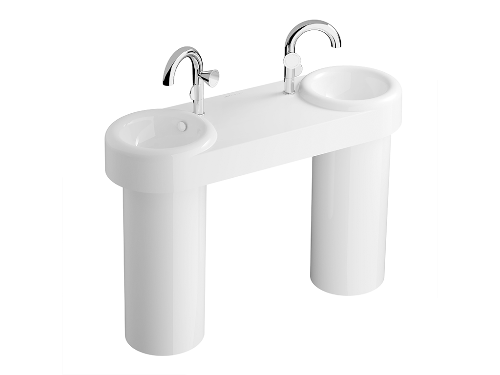 Wash Basin Double 120cm Wall Mounted Vitra - Liquid Series ürün görseli 5