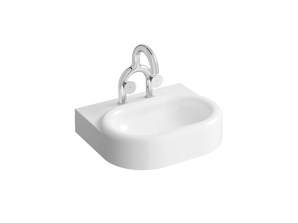Wash Basin Wall Hung Straight Round 60cm Vitra - Liquid Series