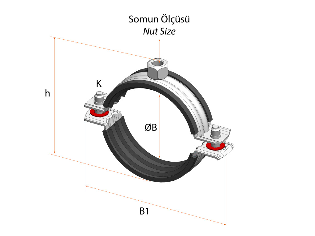 DN5 Somunlu Kelepçe ürün görseli 2
