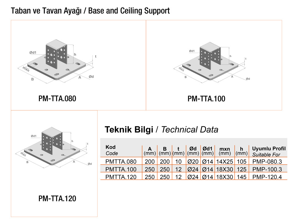 Heavy Duty Ceiling - Floor Mounted Support System (2V+1H) product image 8