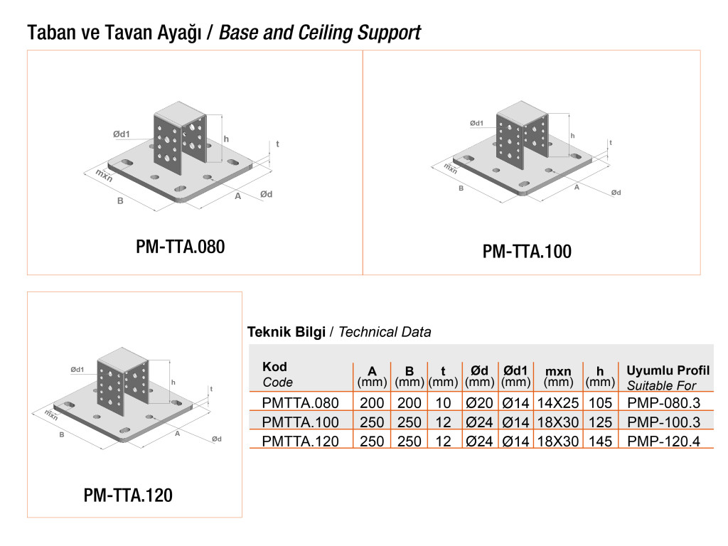 PROMEGA-Heavy Duty Ceiling - Floor Mounted Support System (2V+1H+Longitudinal bracing) product image 5