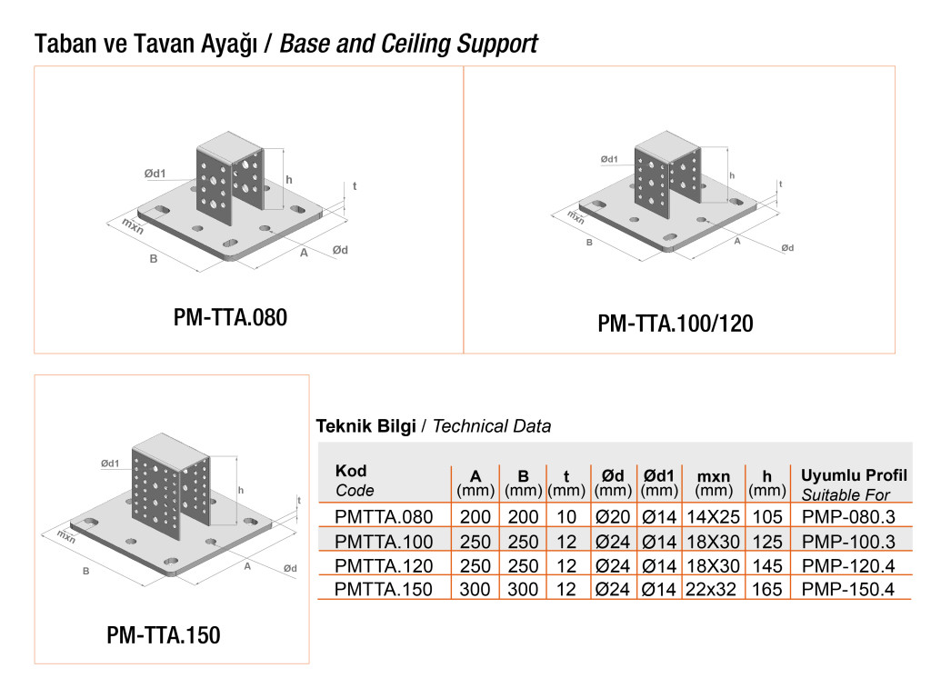 Heavy Duty Ceiling - Floor Mounted Support System (2V+2H) product image 6