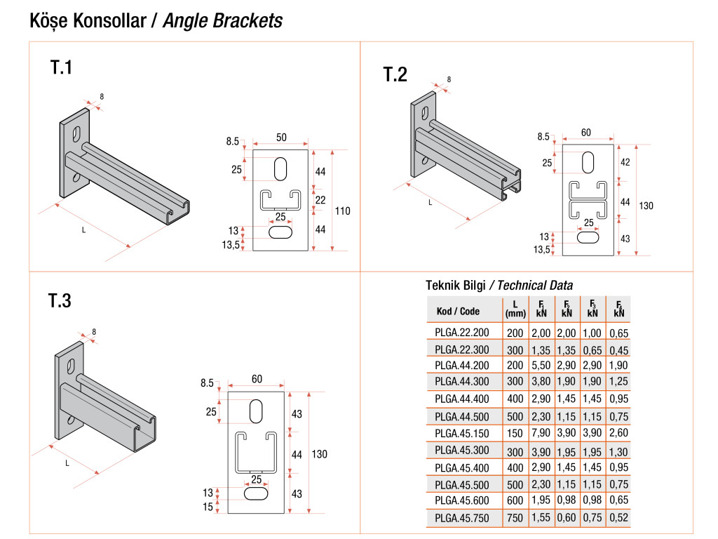 Light and Medium Duty Wall Mounted Cantilever Support System (1H) product image 3